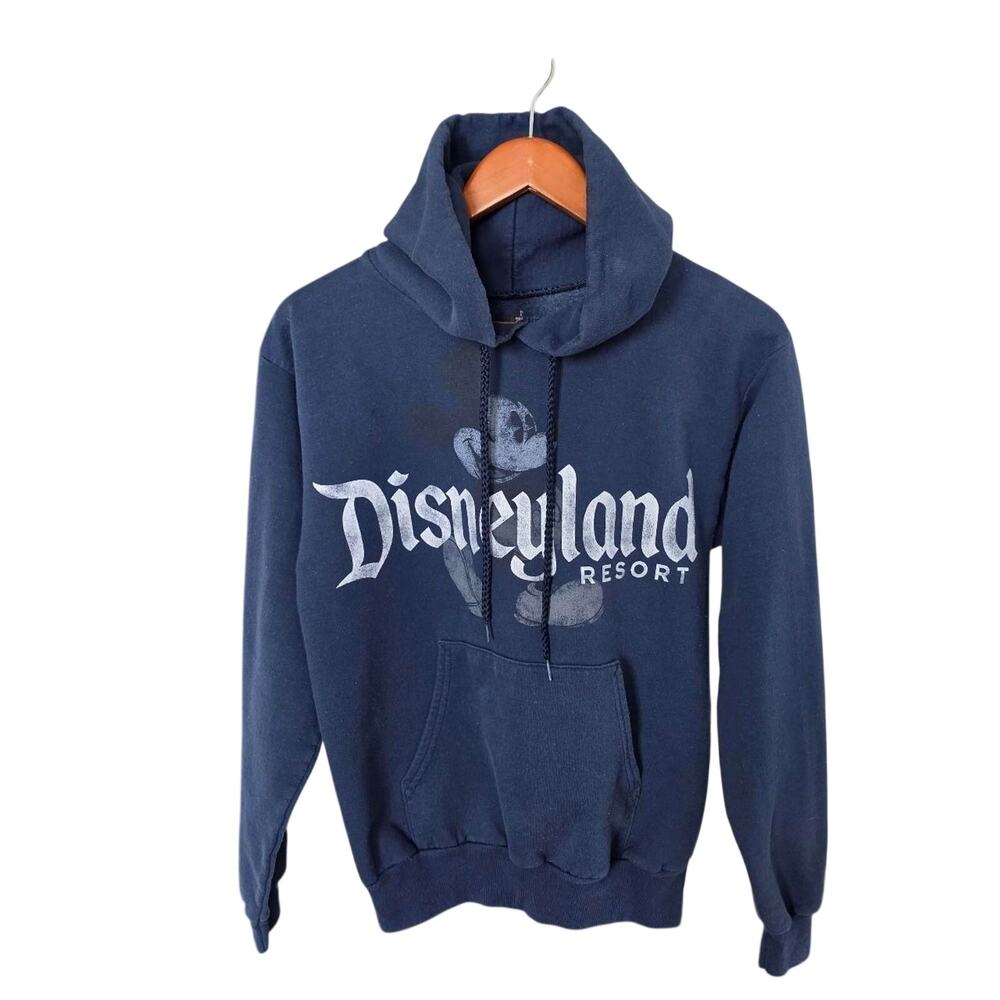 Vintage Disneyland Resort Blue Full Zip Hoodie Sweatshirt Size S